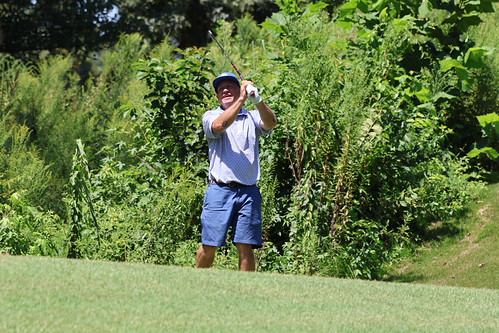 Full swing from the trees.